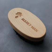 Load image into Gallery viewer, Manly Man Pocket-Sized Wooden Beard Brush