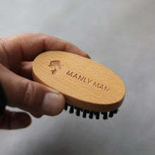 Load image into Gallery viewer, Manly Man Pocket-Sized Wooden Beard Brush