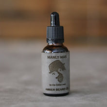 Load image into Gallery viewer, Manly Man Luxury Amber Beard Oil - 30ml