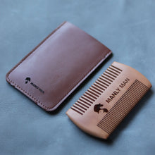 Load image into Gallery viewer, Manly Man Dual-Sided Wooden Beard Comb